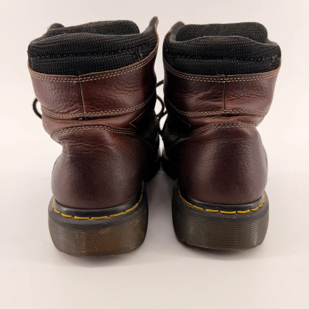 Dr Martens Industrial Steel Toe Work Boots Mens 11 Brown Leather Lace Up Hiking